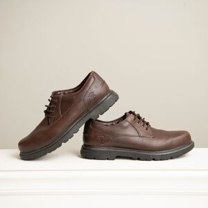 Timberland Men Sz 11 Montgomery Brown Leather Oxford Loafer Waterproof Shoes